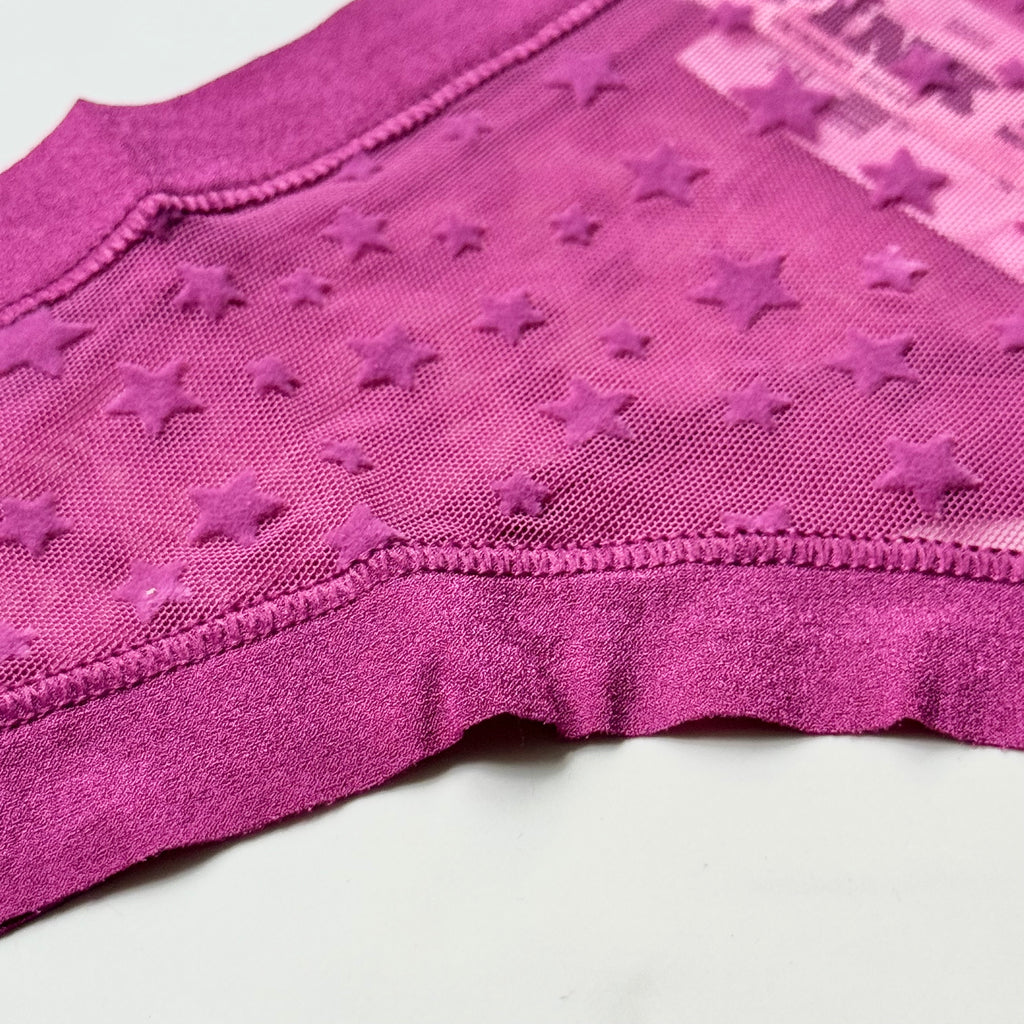 No-Show Star Mesh Thong Panty