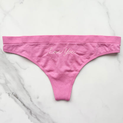 Seamless Print Thong Panty