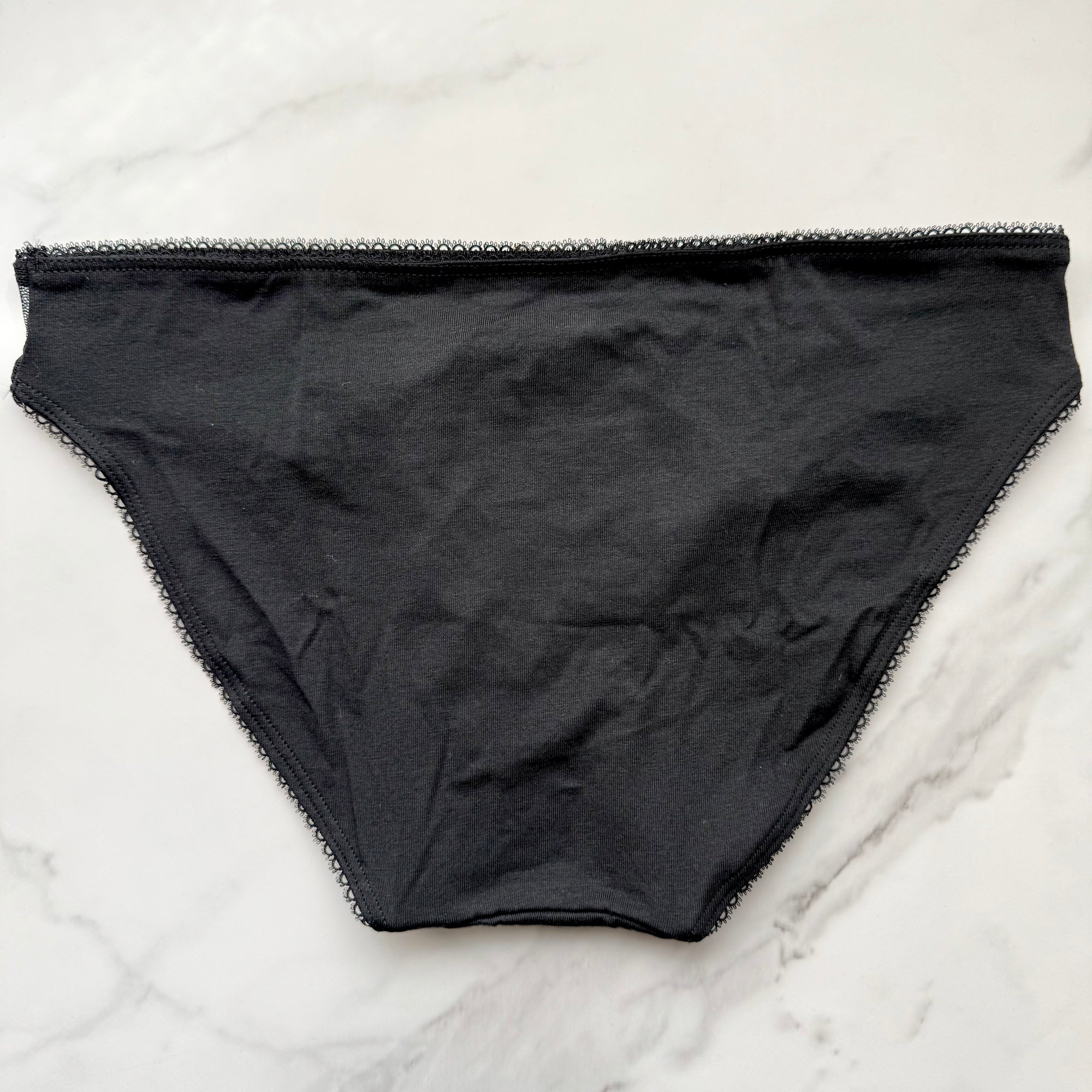 Stretch Cotton Dot Mesh Bikini Panty