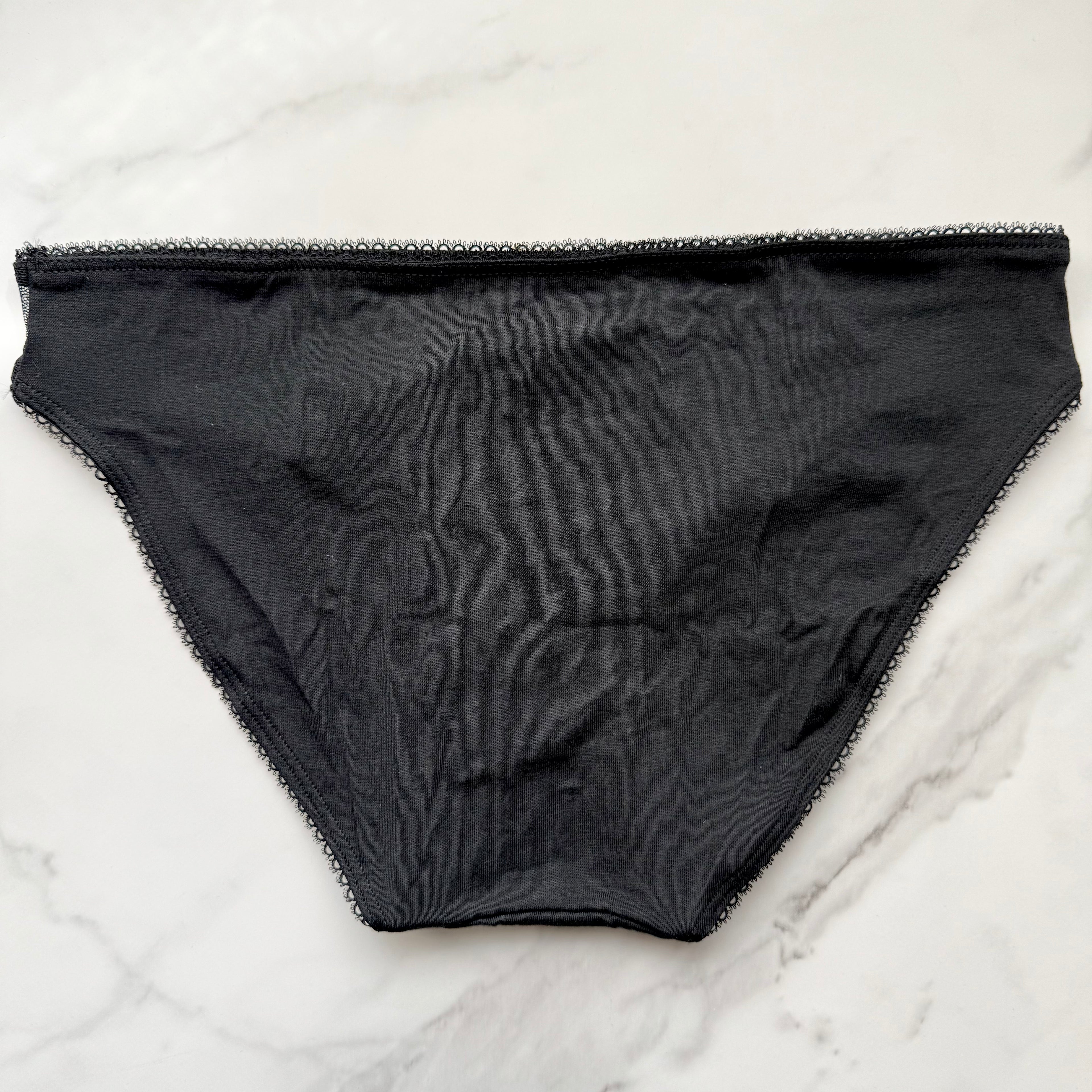 Stretch Cotton Dot Mesh Bikini Panty