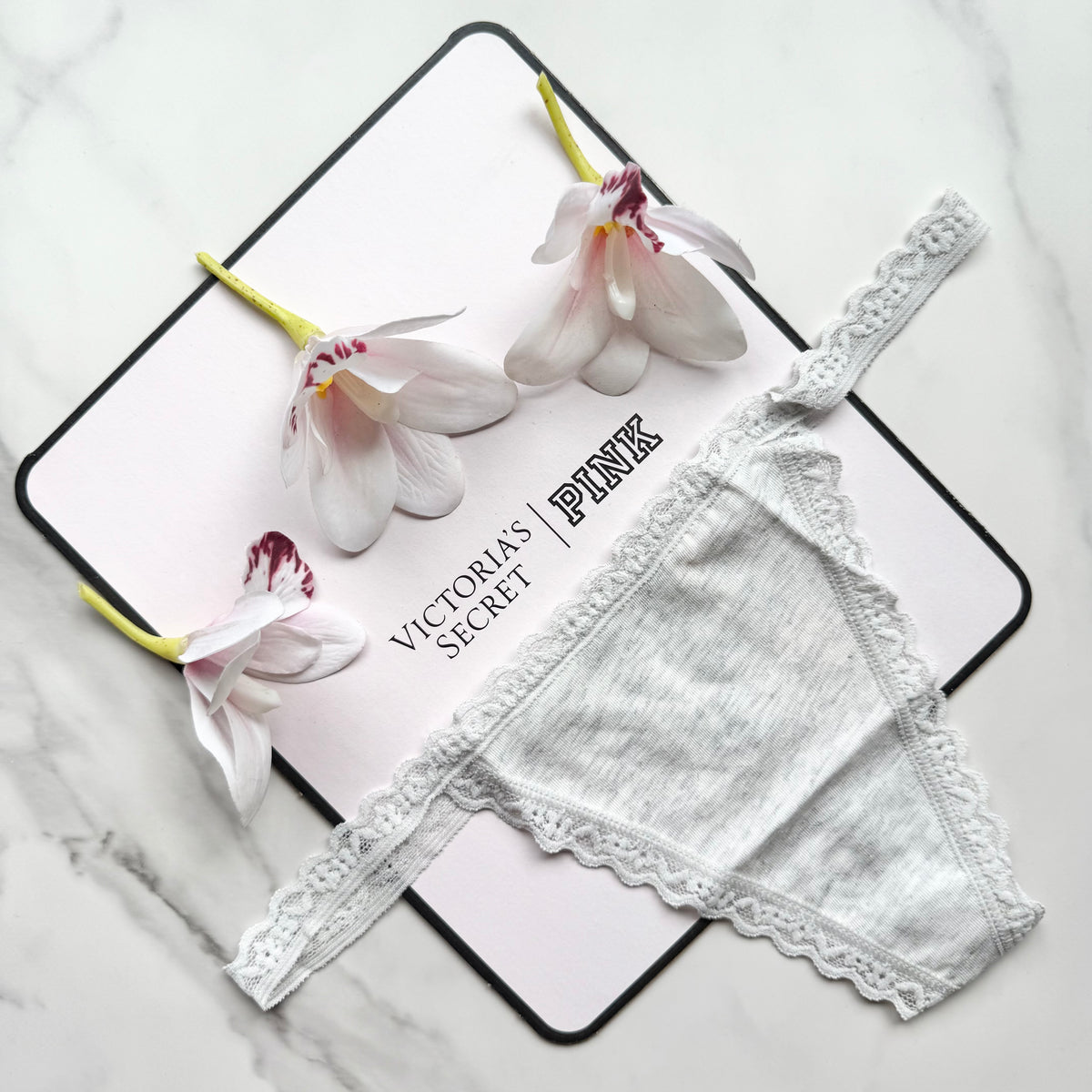 The Lacie Lace-Trim Angelina Heathers V-String Panty