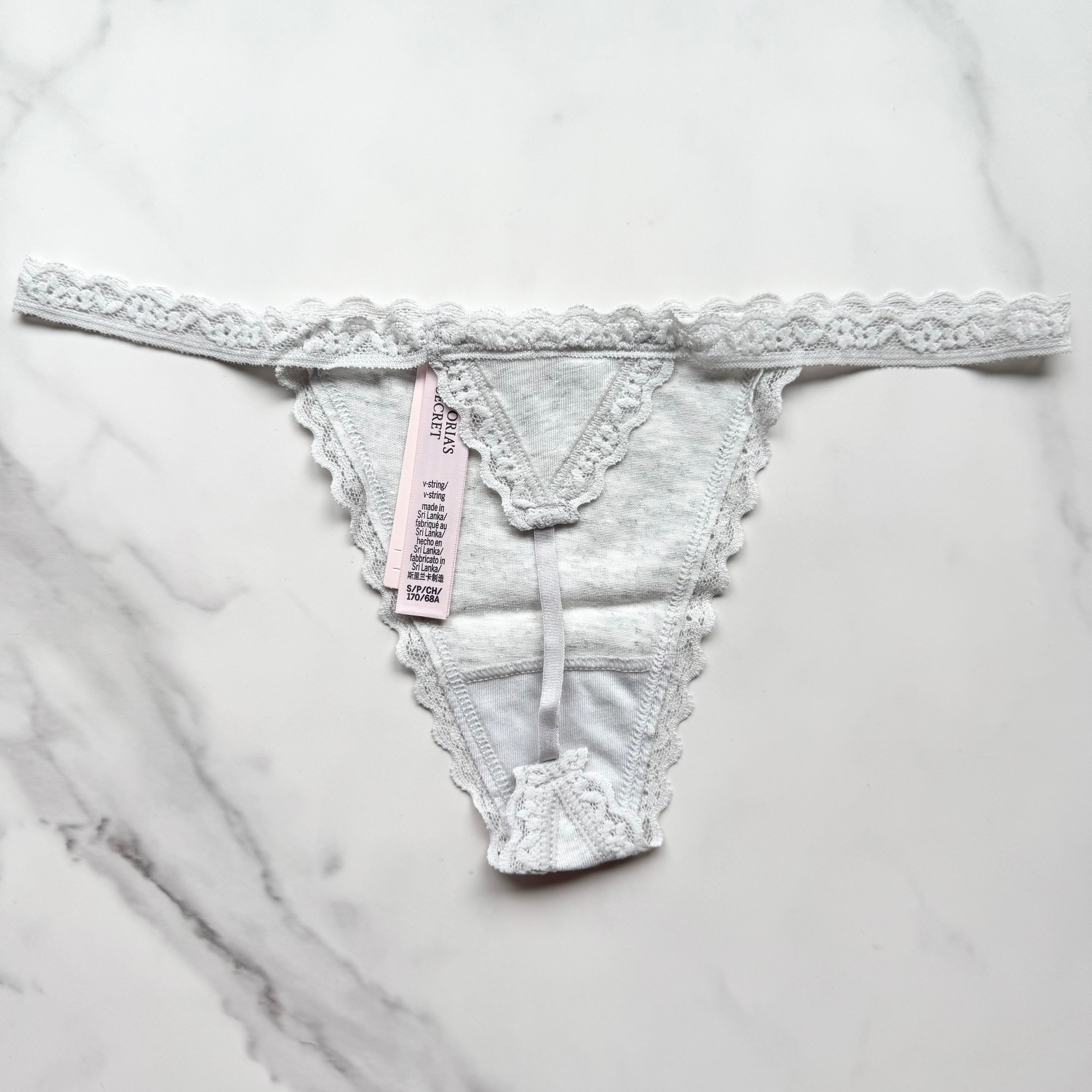 The Lacie Lace-Trim Angelina Heathers V-String Panty