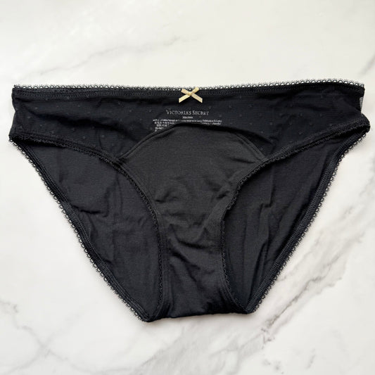 Stretch Cotton Dot Mesh Bikini Panty