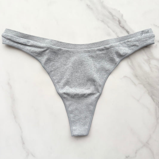 Seamless High-Leg Marl Thong Panty