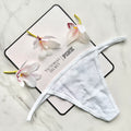 Cotton Heart Pointelle V-String Panty