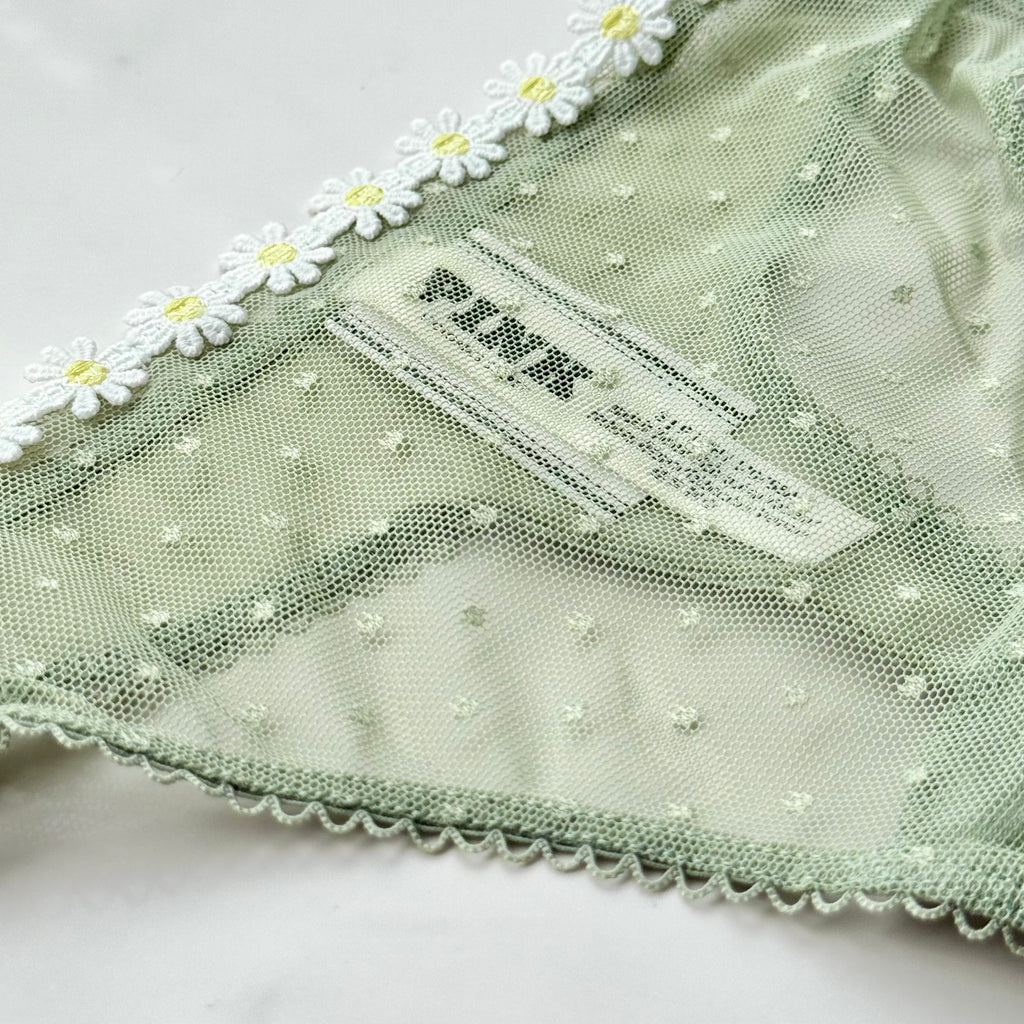 Wink Strappy Dot Mesh Thong Panty