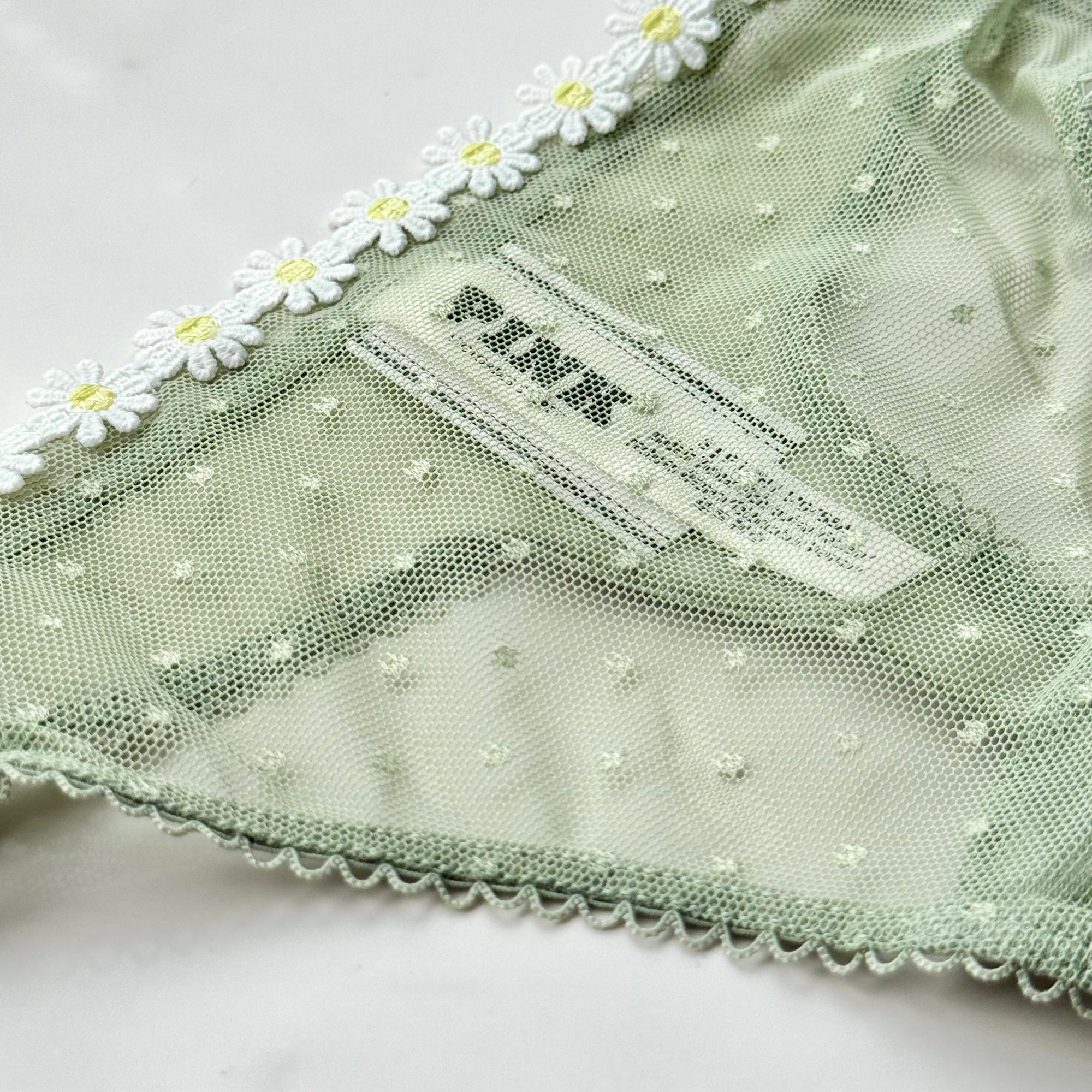 Wink Strappy Dot Mesh Thong Panty