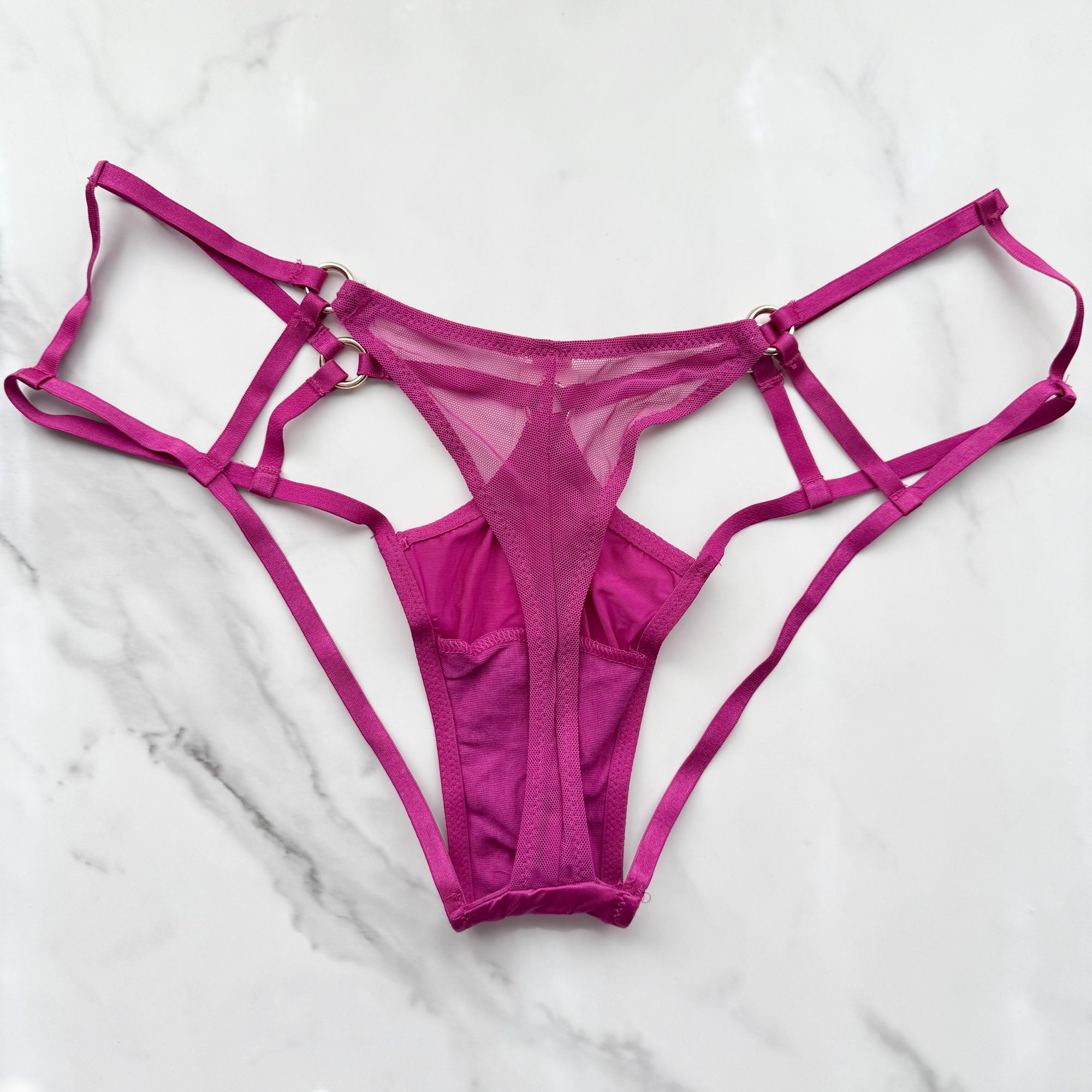 Very Sexy Strappy Hardware High-Leg Cheeky Panty