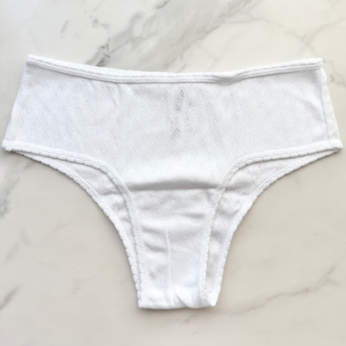 Cotton Heart Pointelle Cheeky Panty