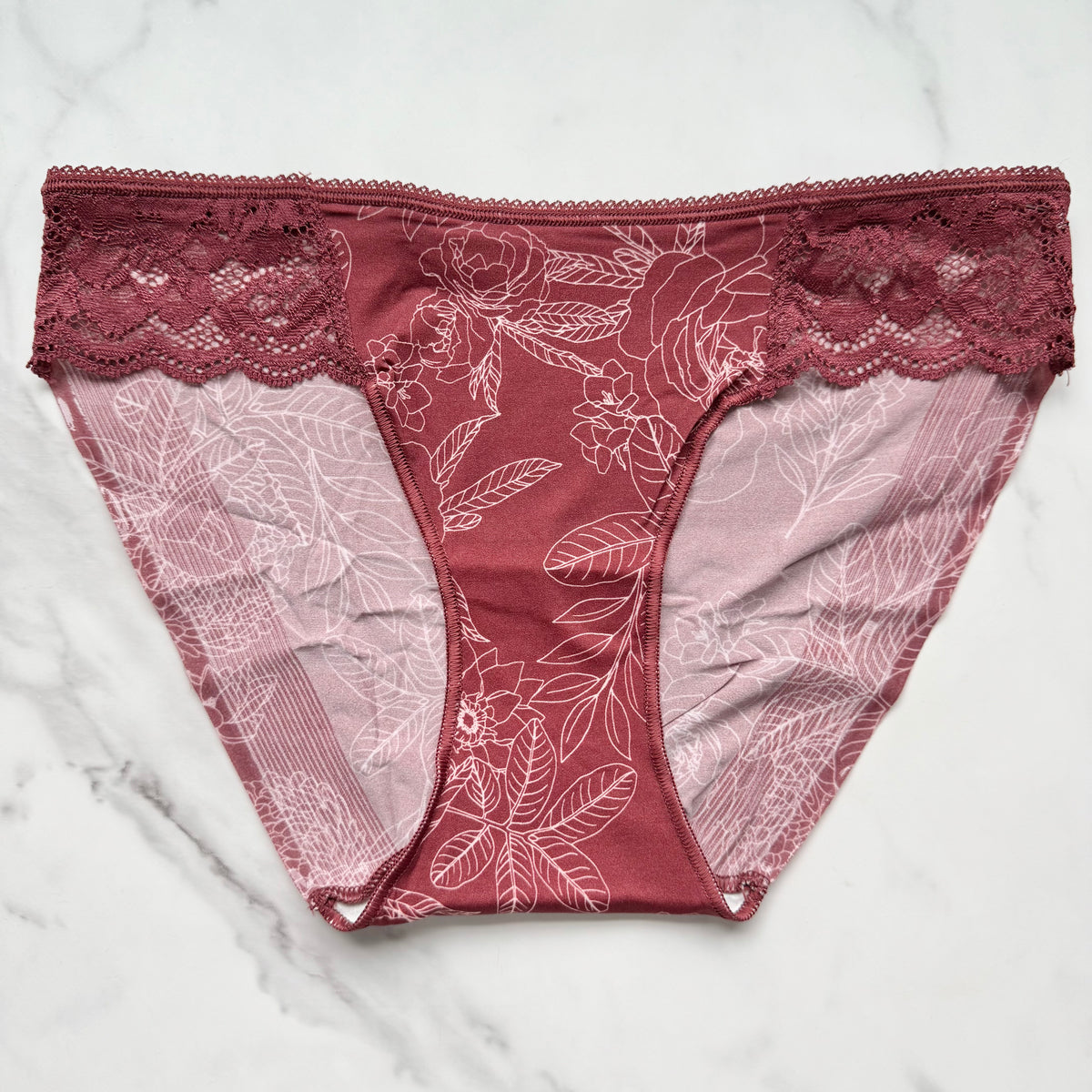 Vanishing Edge Microfiber With Lace Bikini Panty