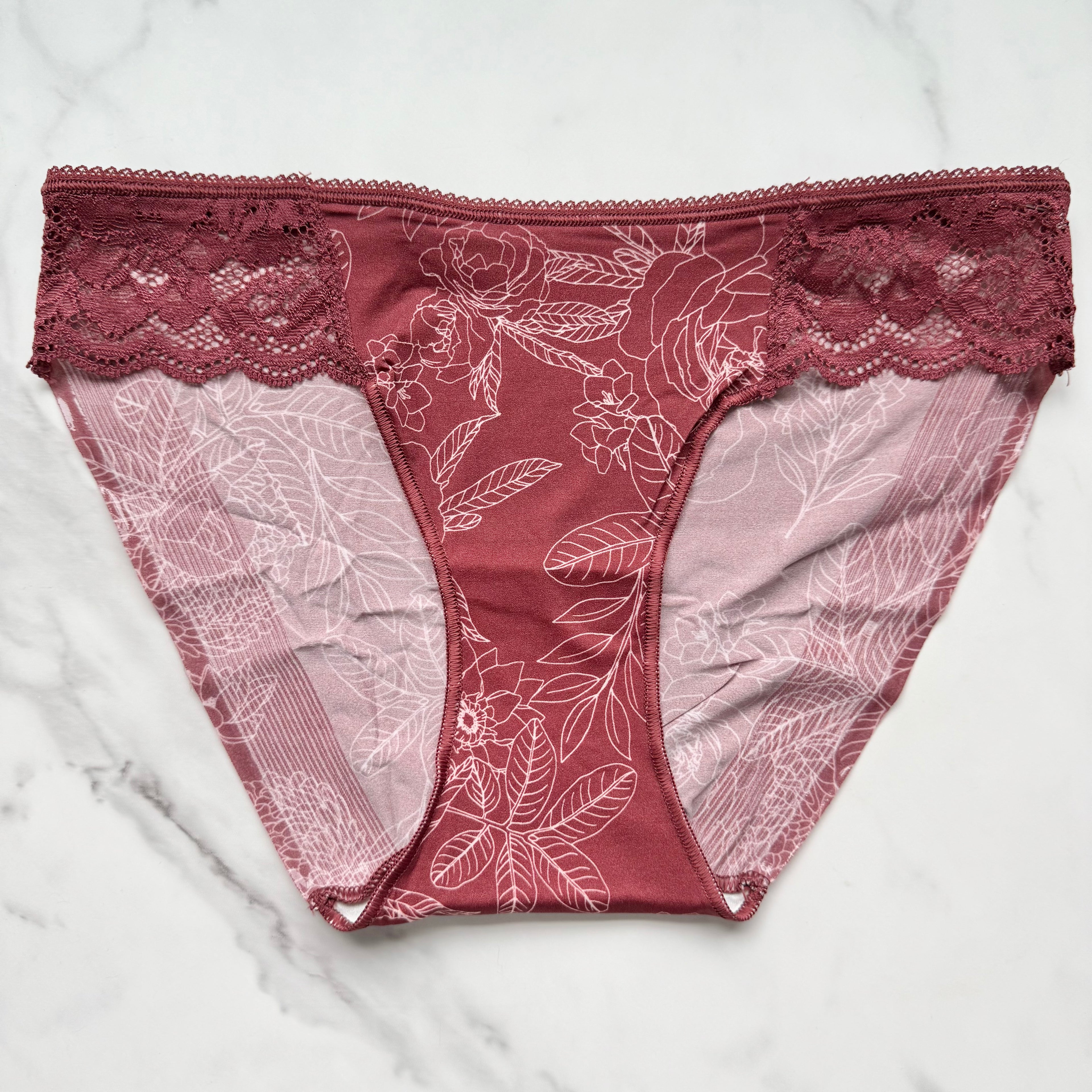 Vanishing Edge Microfiber With Lace Bikini Panty