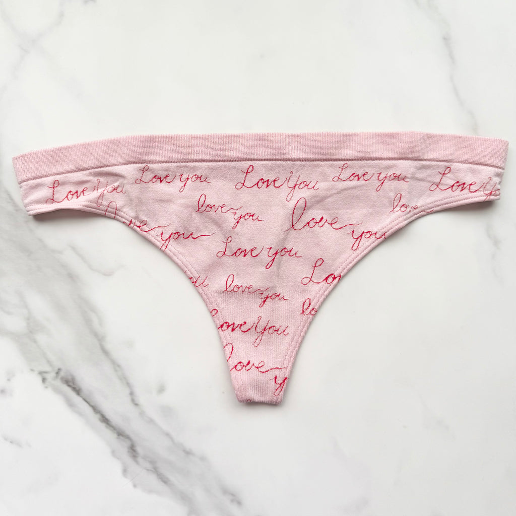 Seamless Print Thong Panty