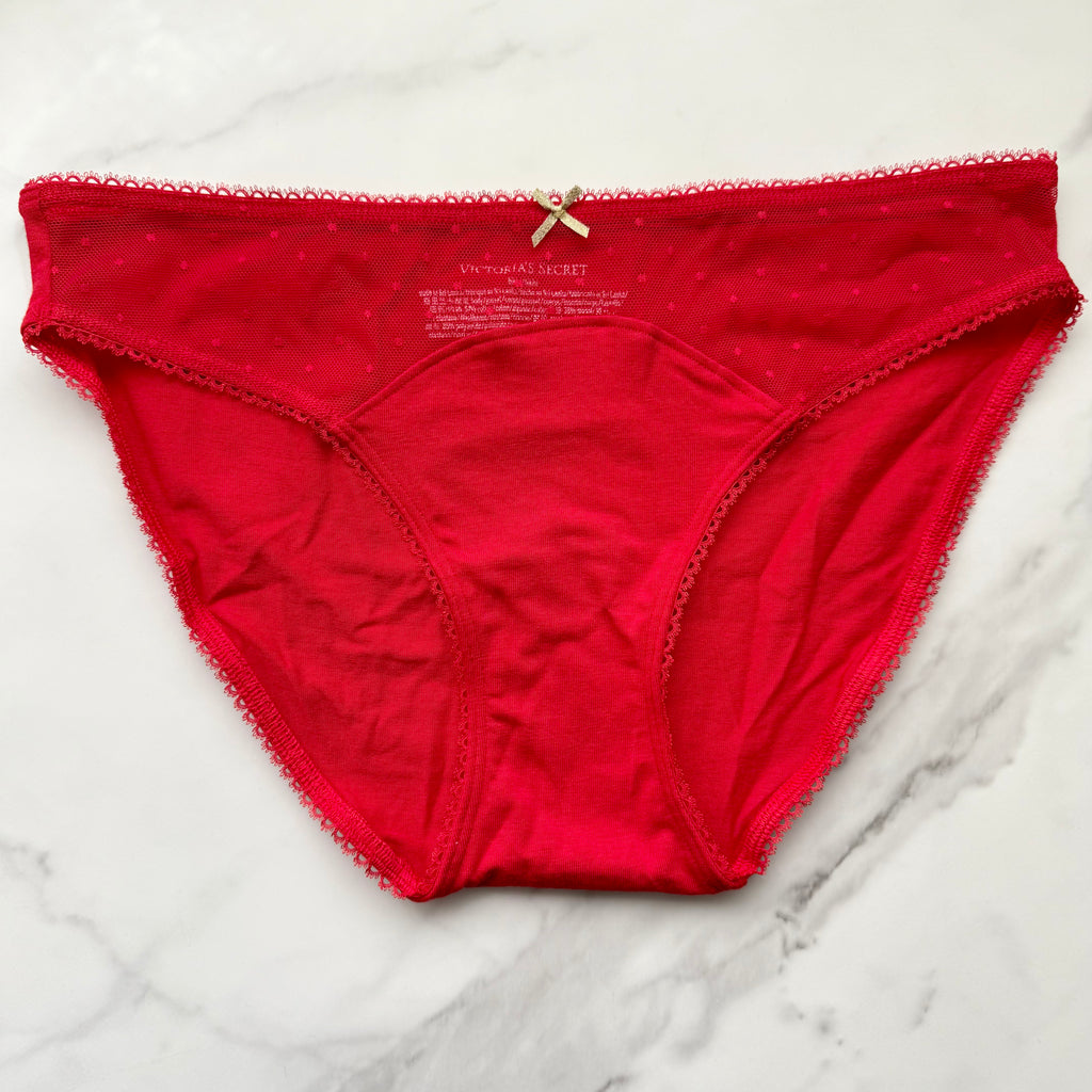 Stretch Cotton Dot Mesh Bikini Panty Victoria's Secret