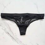 Mixed Media Thong Panty