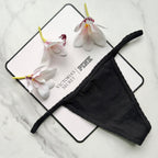 Cotton Heart Pointelle V-String Panty