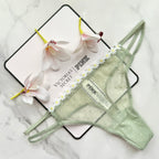 Wink Strappy Dot Mesh Thong Panty