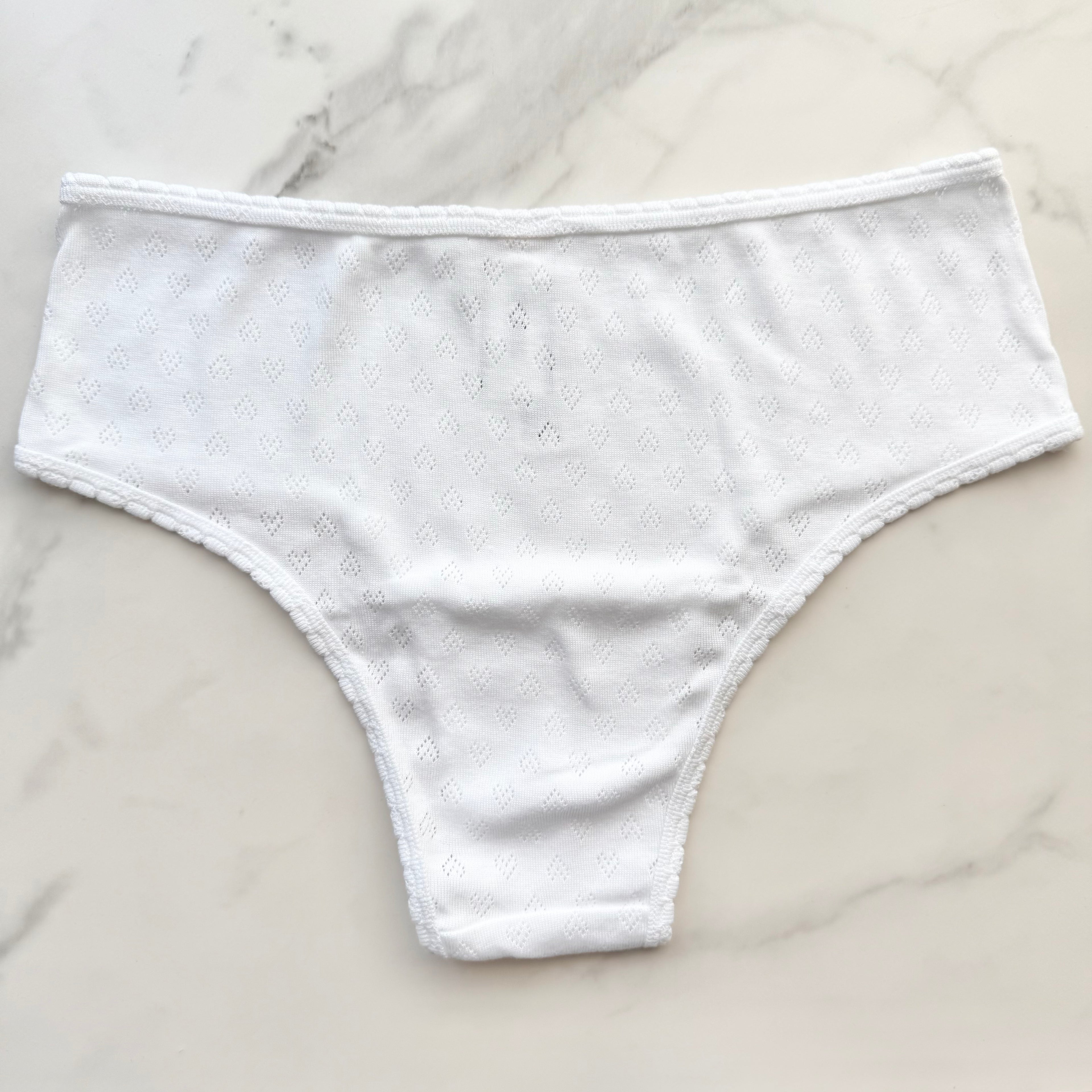 Cotton Heart Pointelle Cheeky Panty