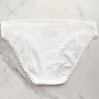 Lace-Trim Lace-Waist Bikini Panty