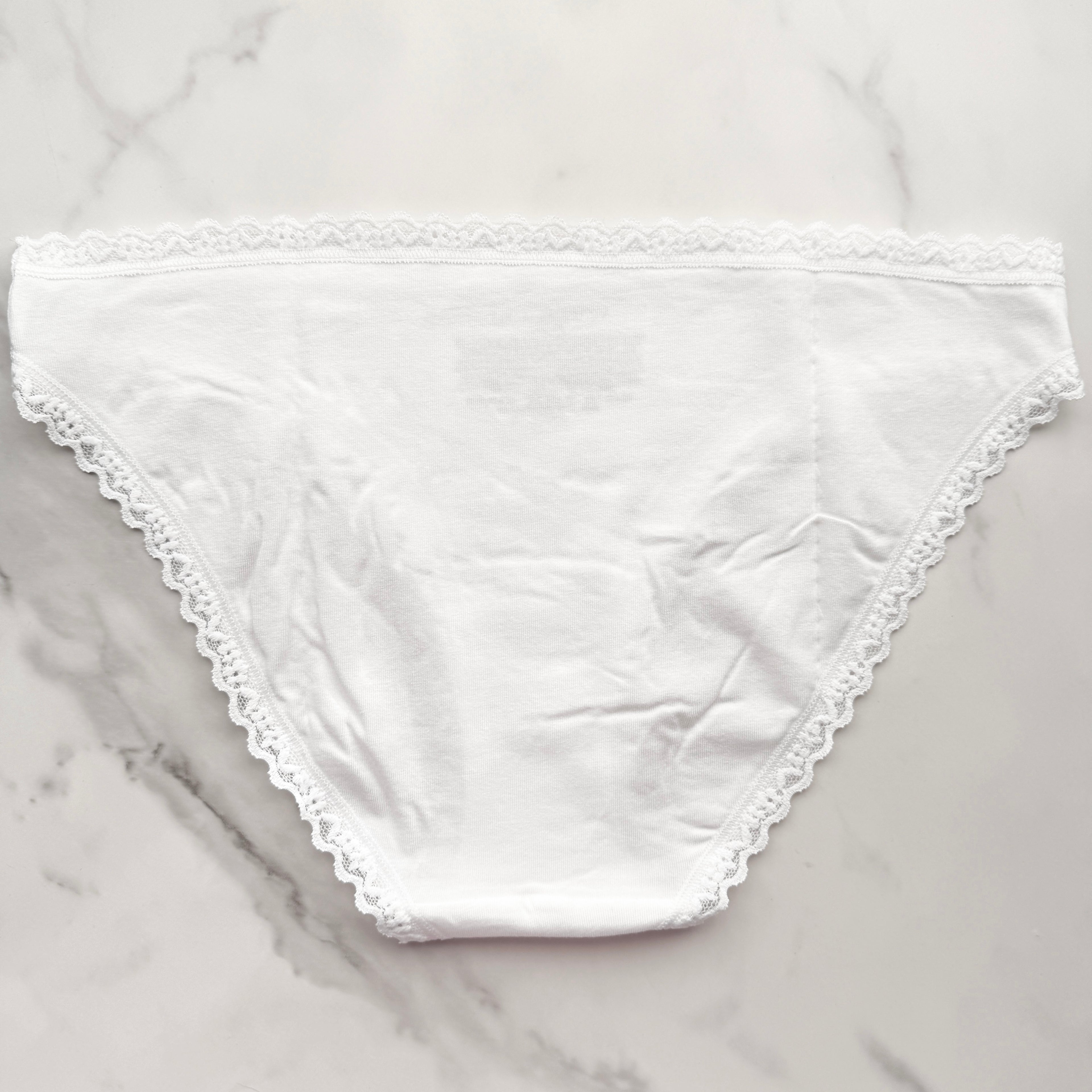 Lace-Trim Lace-Waist Bikini Panty