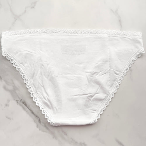 Lace-Trim Lace-Waist Bikini Panty