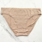 Lace-Trim Lace-Waist Bikini Panty