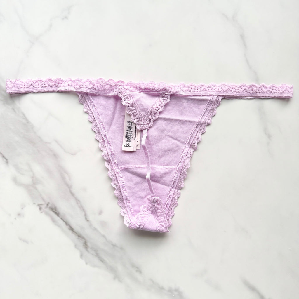 The Lacie Lace-Trim Smooth V-String Panty