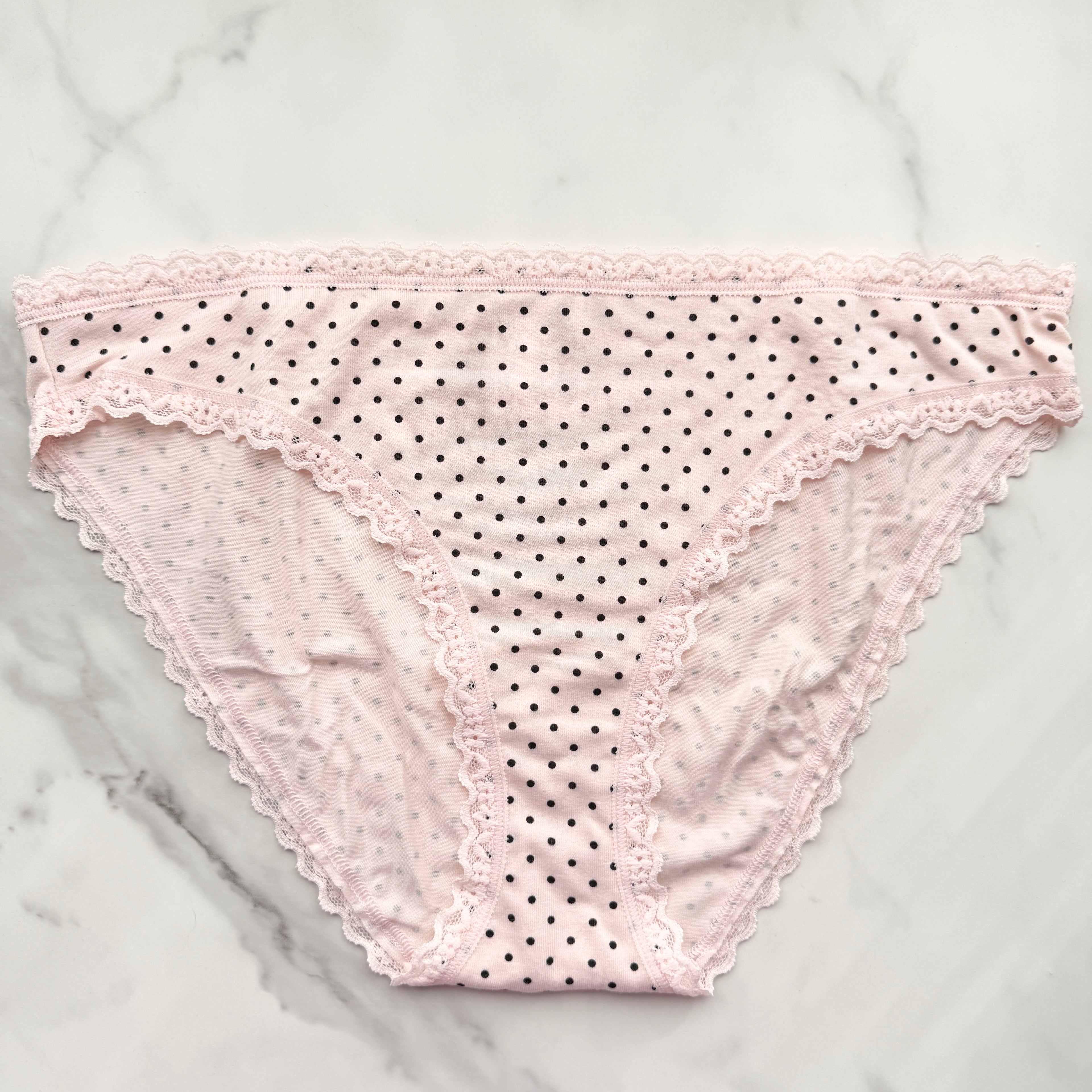 Lace-Trim Lace-Waist Bikini Panty