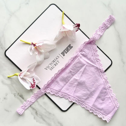 The Lacie Lace-Trim Smooth V-String Panty