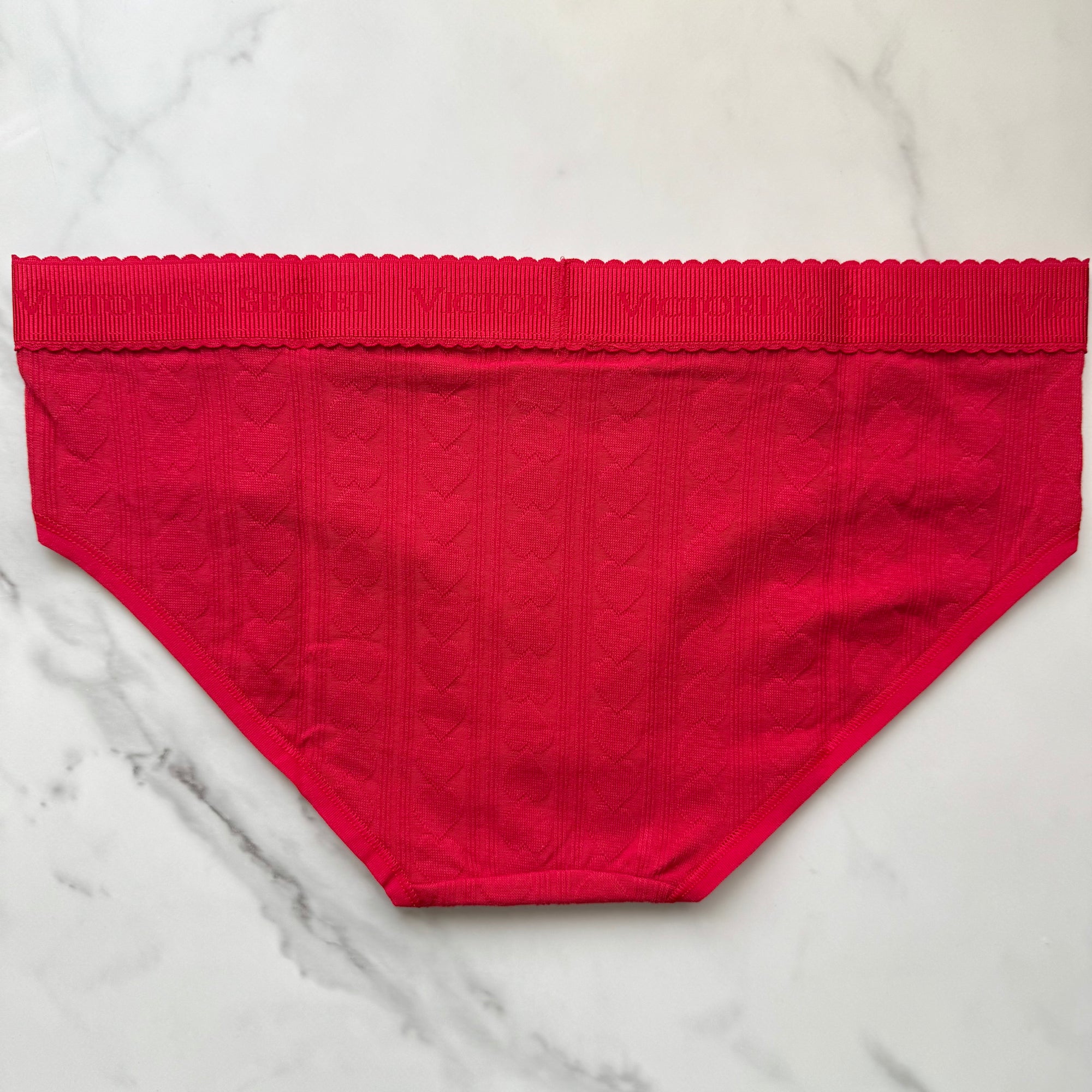 Logo Cotton Heart Jacquard Hiphugger Panty