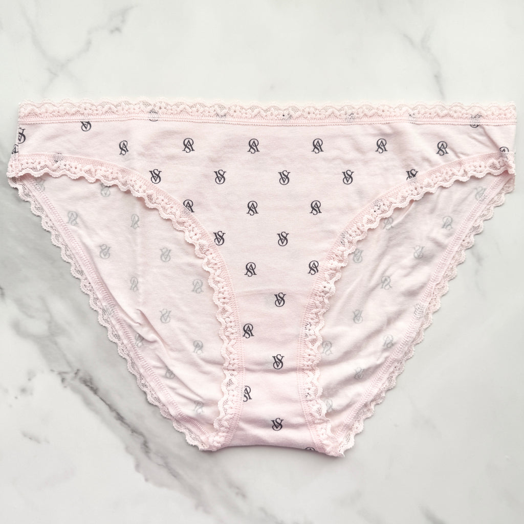 Lace-Trim Lace-Waist Bikini Panty
