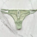 Wink Strappy Dot Mesh Thong Panty