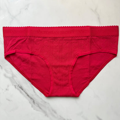 Logo Cotton Heart Jacquard Hiphugger Panty