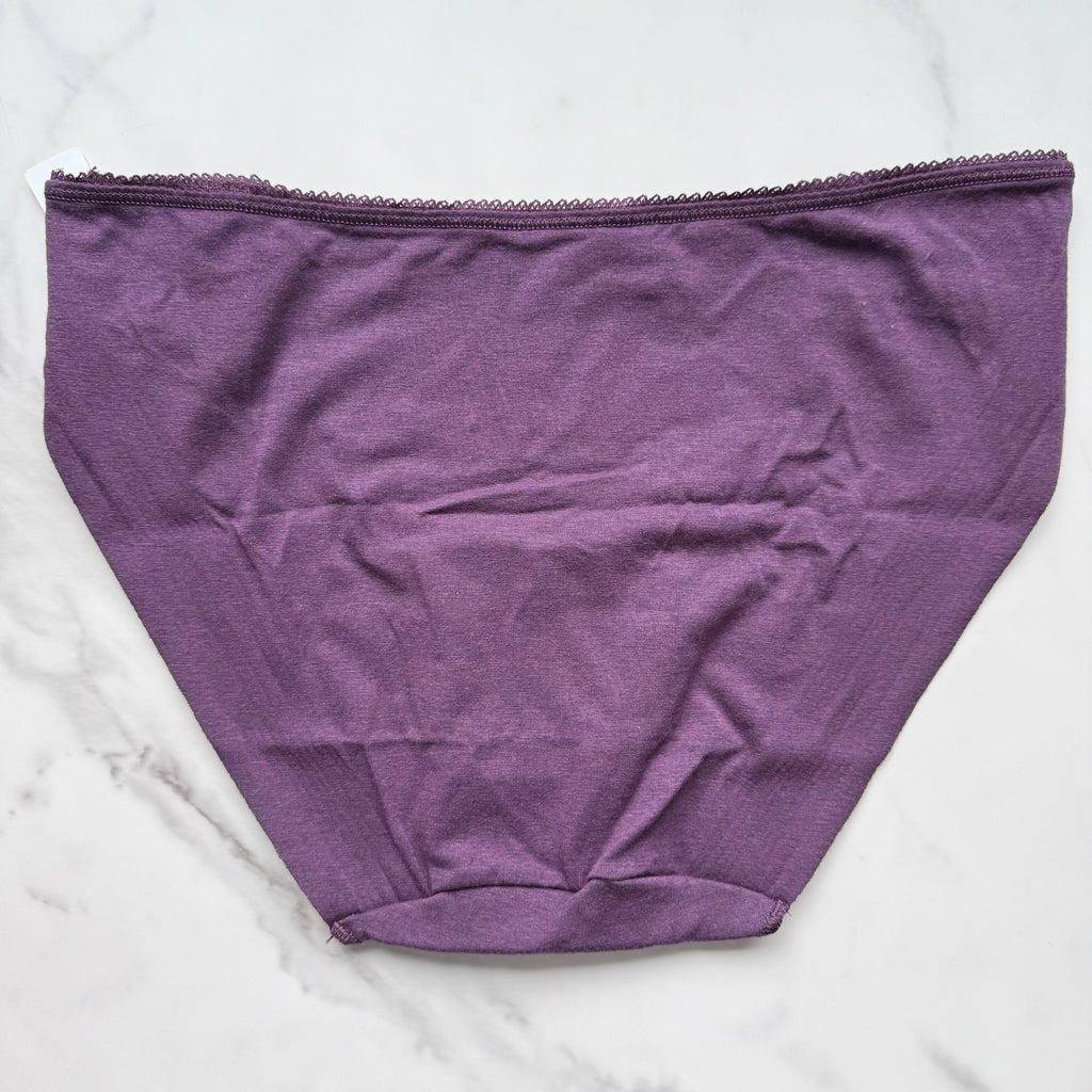 Vanishing Edge Cotton Blend With Lace Bikini Panty