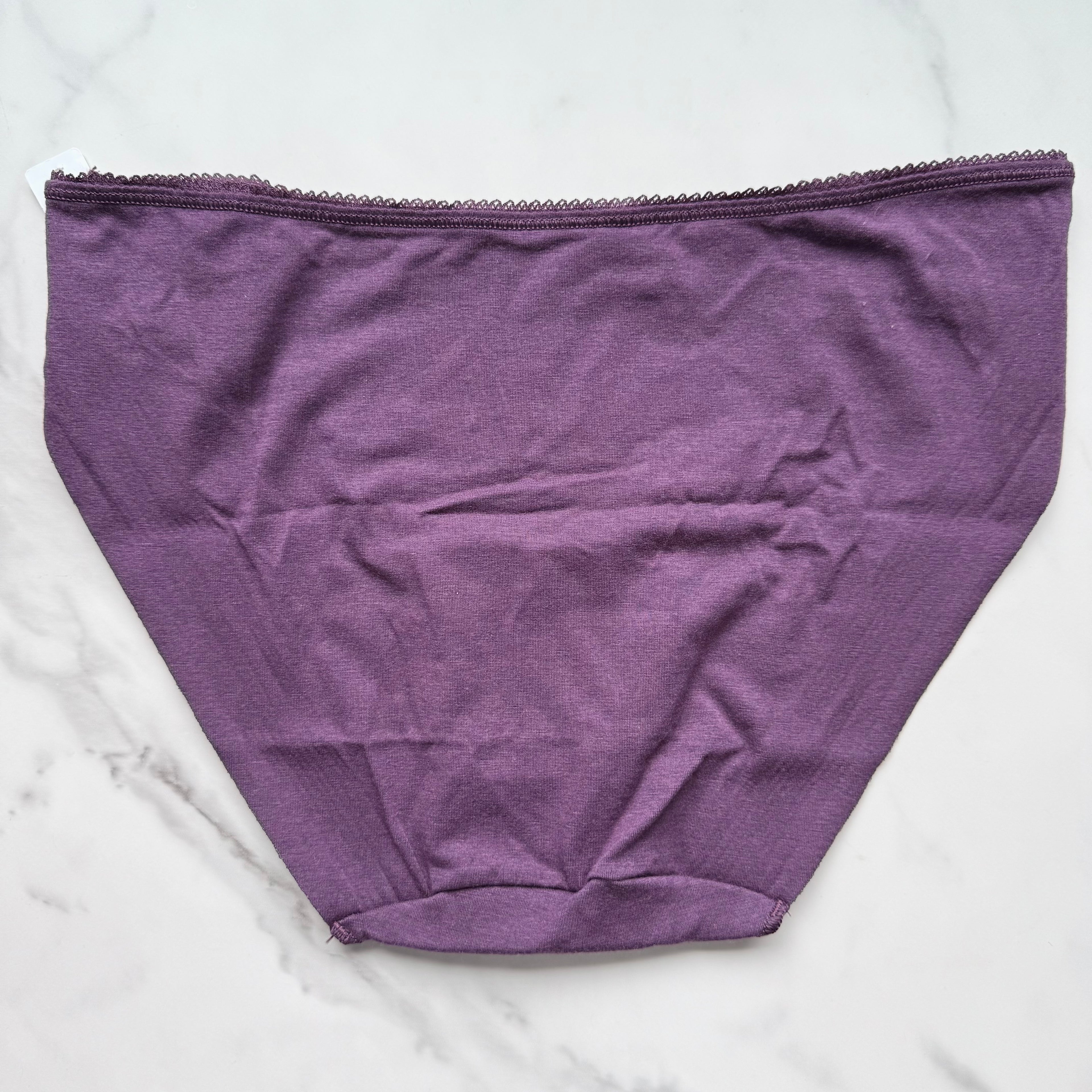 Vanishing Edge Cotton Blend With Lace Bikini Panty
