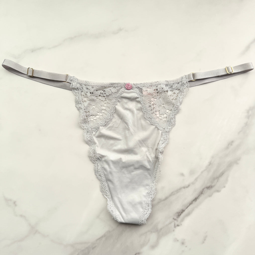 Dream Angels Lace-Trim Adjustable V-String Panty