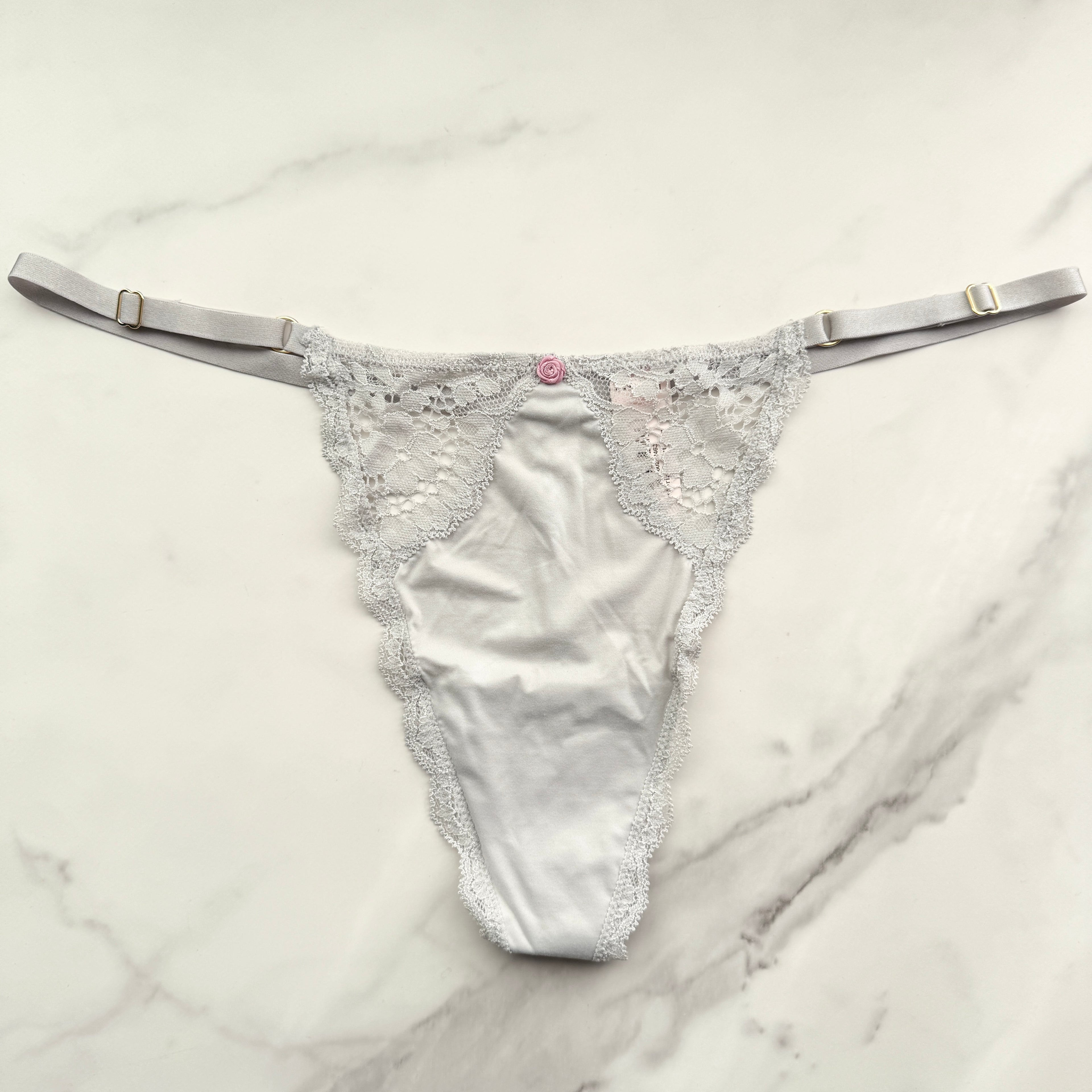 Dream Angels Lace-Trim Adjustable V-String Panty