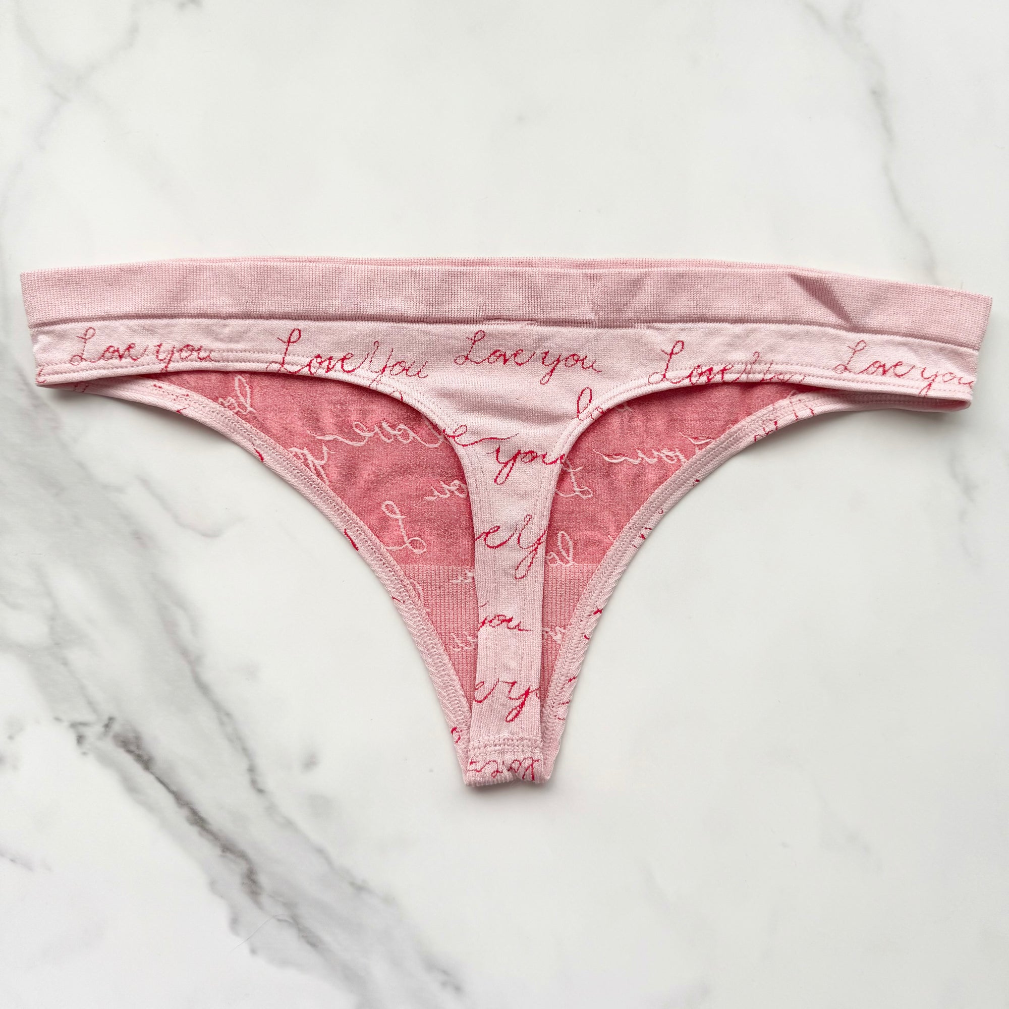 Seamless Print Thong Panty