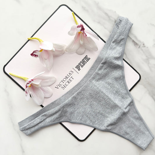 Seamless High-Leg Marl Thong Panty