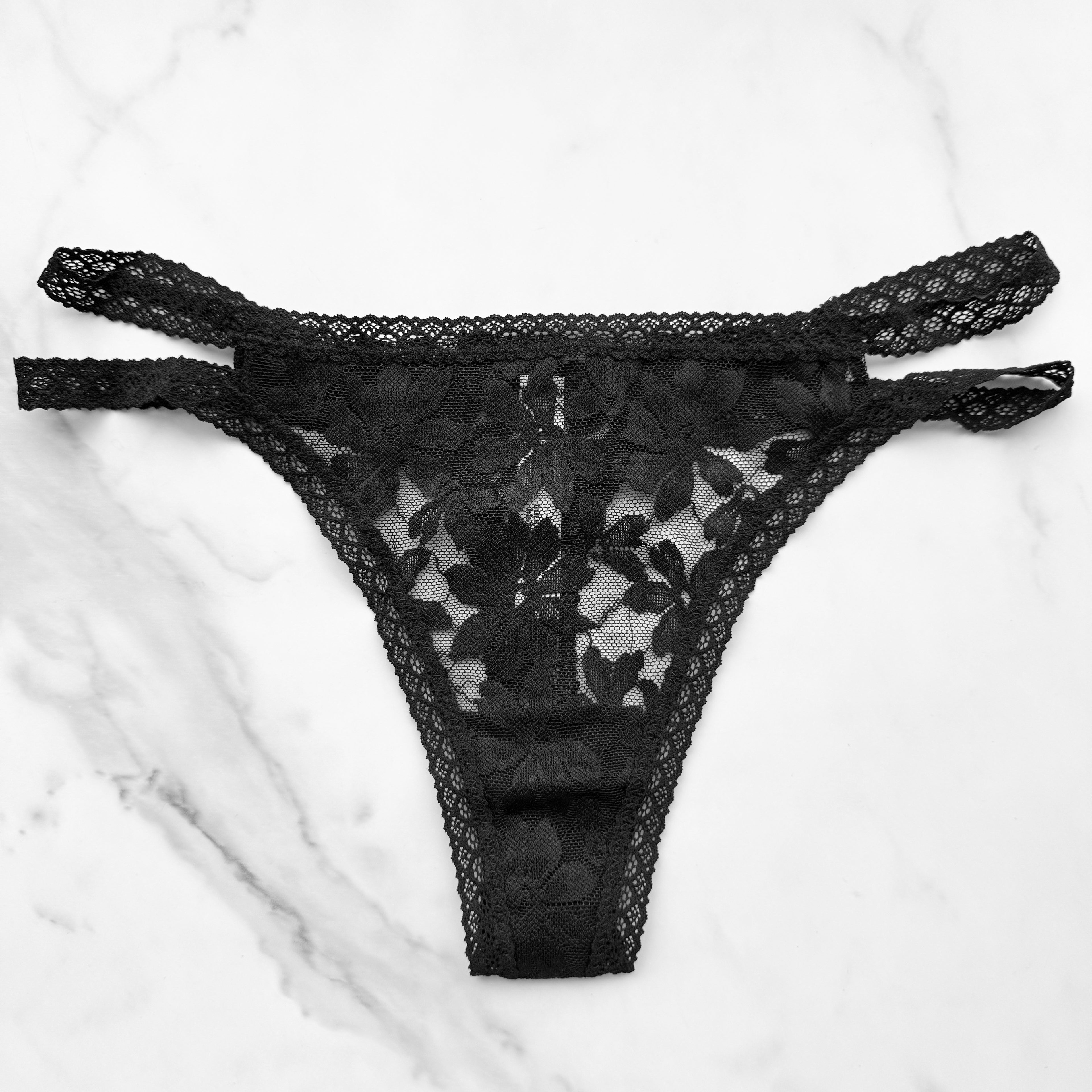 Classic Lace Strappy Thong Panty