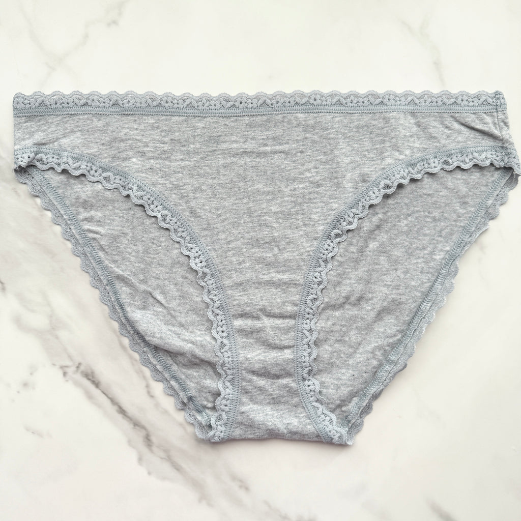 Lace-Trim Lace-Waist Bikini Panty
