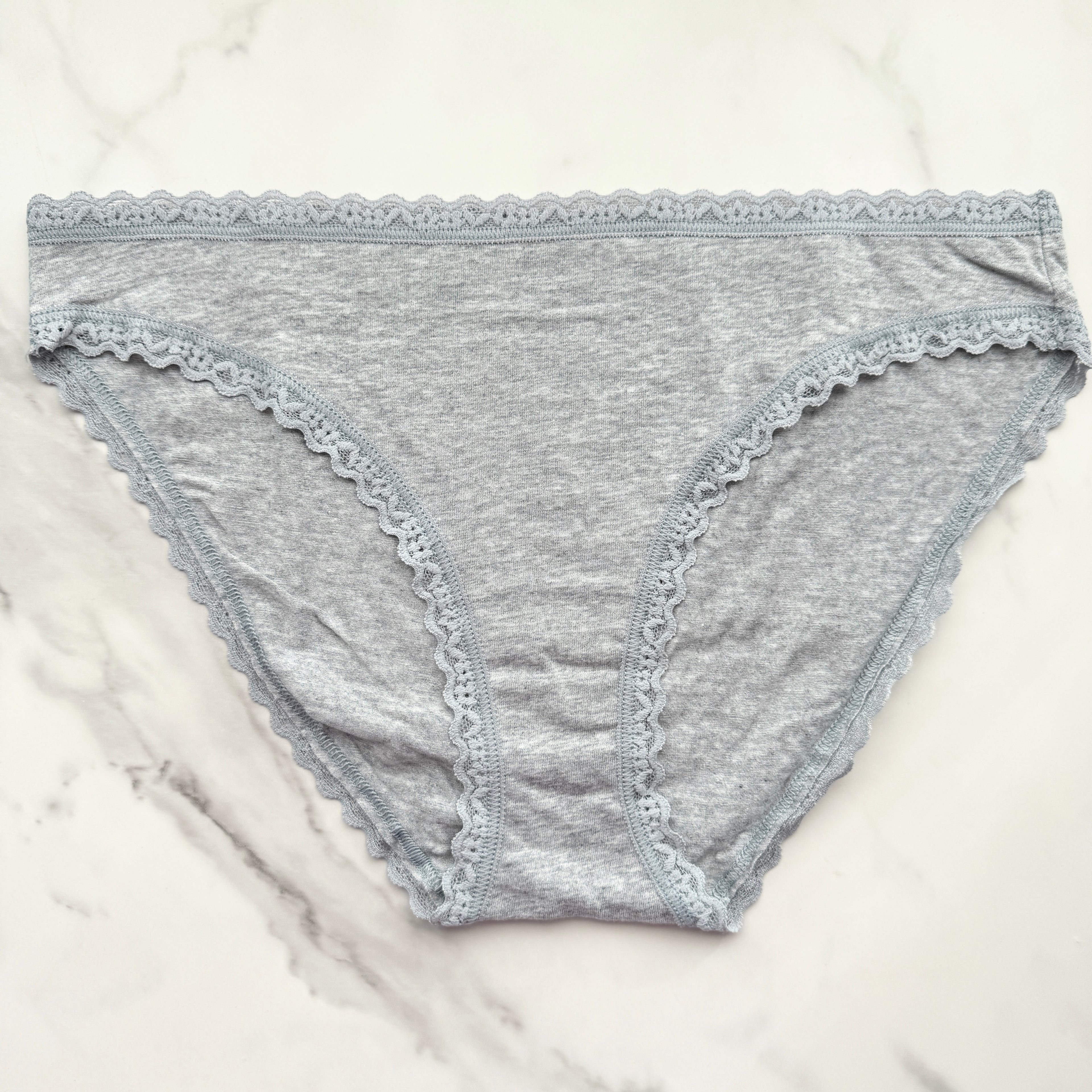 Lace-Trim Lace-Waist Bikini Panty