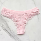 Seamless Heart Pointelle Thong Panty