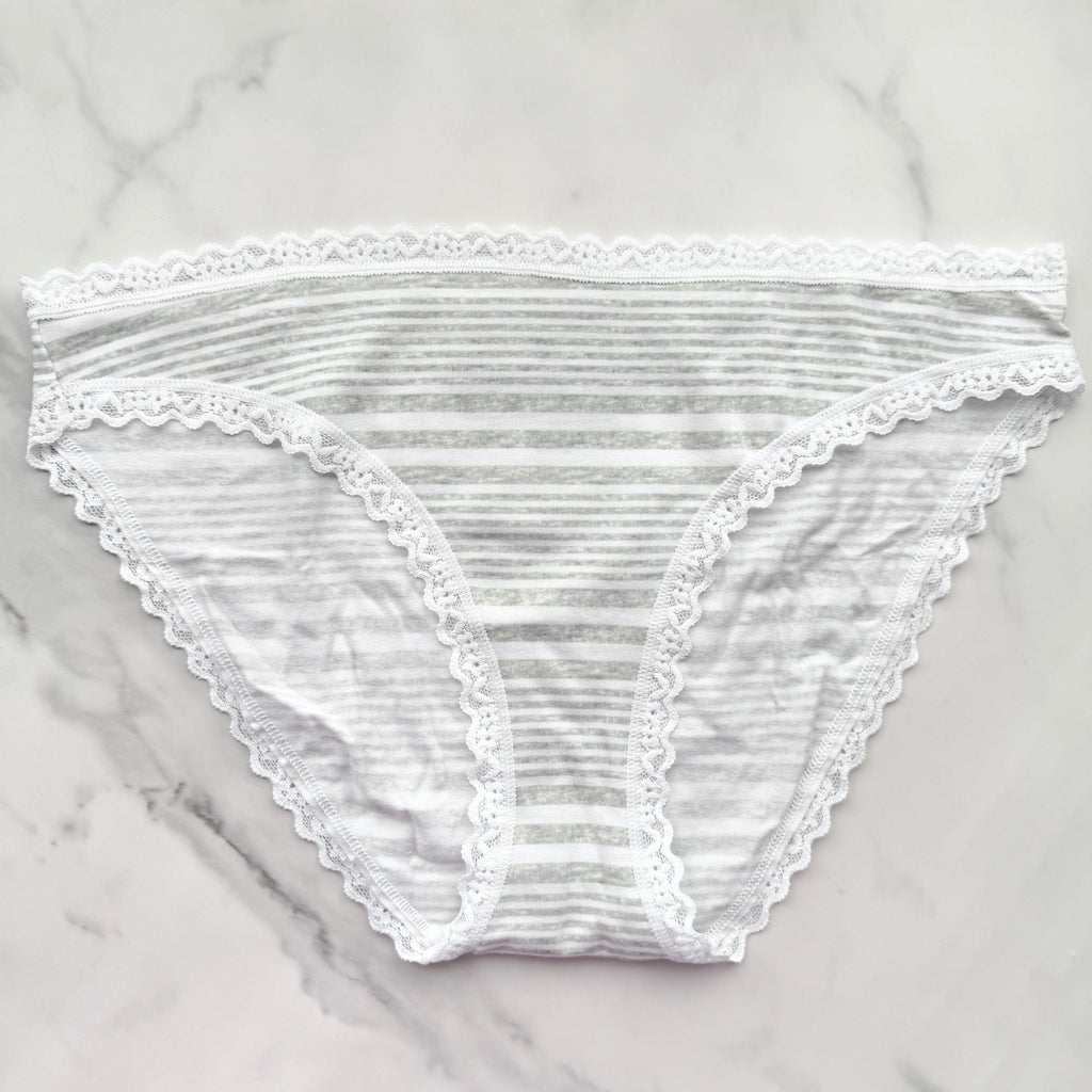 Lace-Trim Lace-Waist Bikini Panty