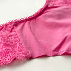 No-Show High-Leg Lace-Trim Thong Panty