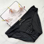 Stretch Cotton Dot Mesh Bikini Panty