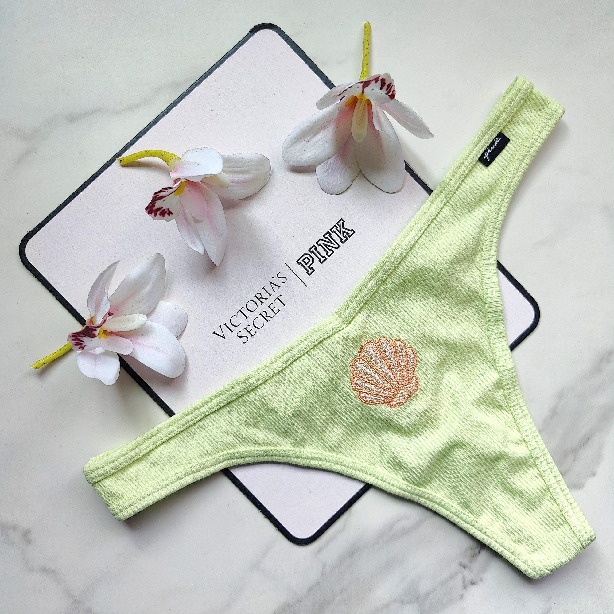Rib Cotton High-Leg Thong Panty