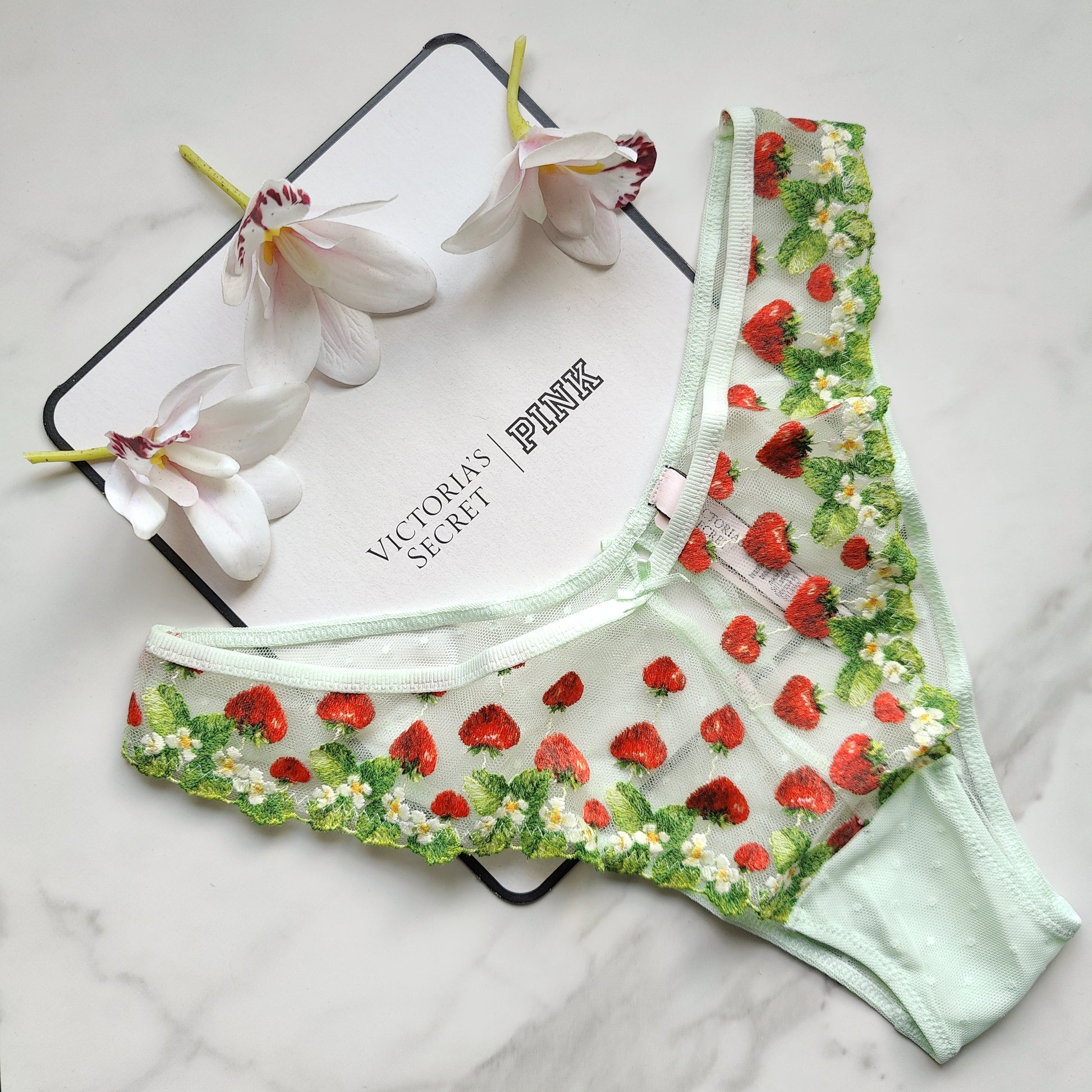 Dream Angels Strawberry Embroidery Brazilian Panty – Goob's Closet