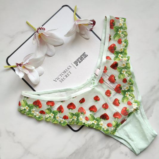 Dream Angels Strawberry Embroidery Brazilian Panty