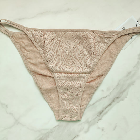 Sheer Marquisette Lace High Leg Tanga Panty