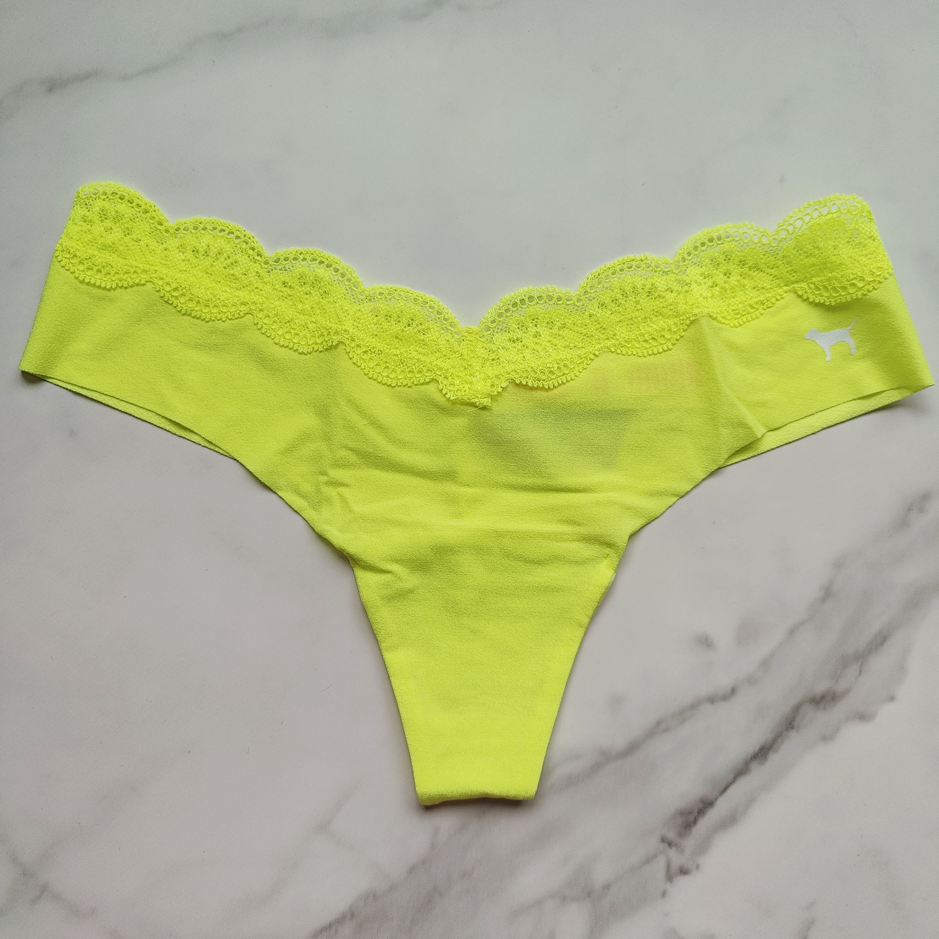 Lace Waistband No-Show Thong Panty